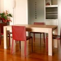 Extendable design table in oak wood, L160 / 260xP90cm, Jacob