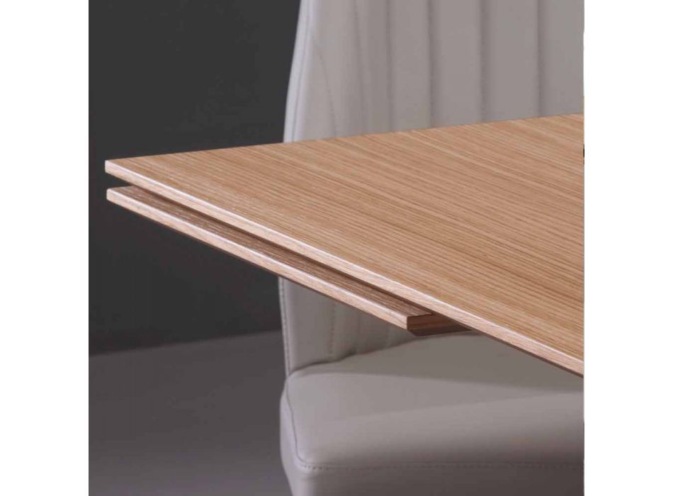 Design extendable table with Daryl oak top, made in Italy Viadurini
