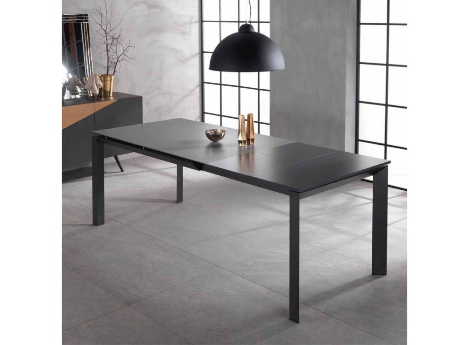 Design extendable table with ceramic and MDF top, Nosate Viadurini
