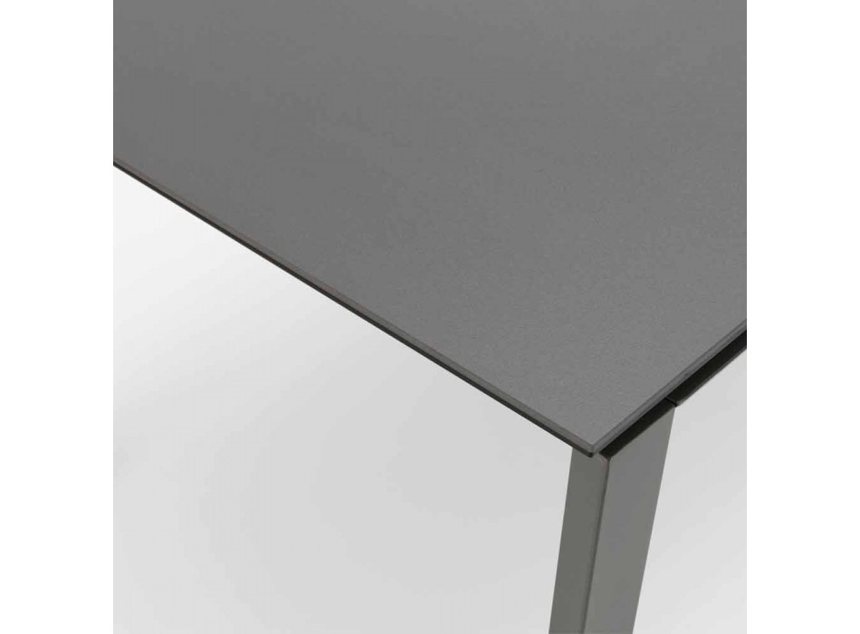 Design extendable table with ceramic and MDF top, Nosate Viadurini