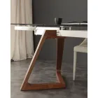 Modern extendable dining table with tempered glass top Iside Viadurini