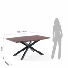 Extendable Design Table in MDF and Metal, Torquato Viadurini