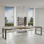 Extendable Table of Modern Design in Melamine Wood - Badesi Viadurini