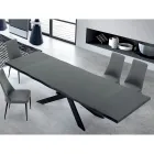 Extendable Table up to 14 Seats in Veneered Wood Made in Italy - Grotta Viadurini