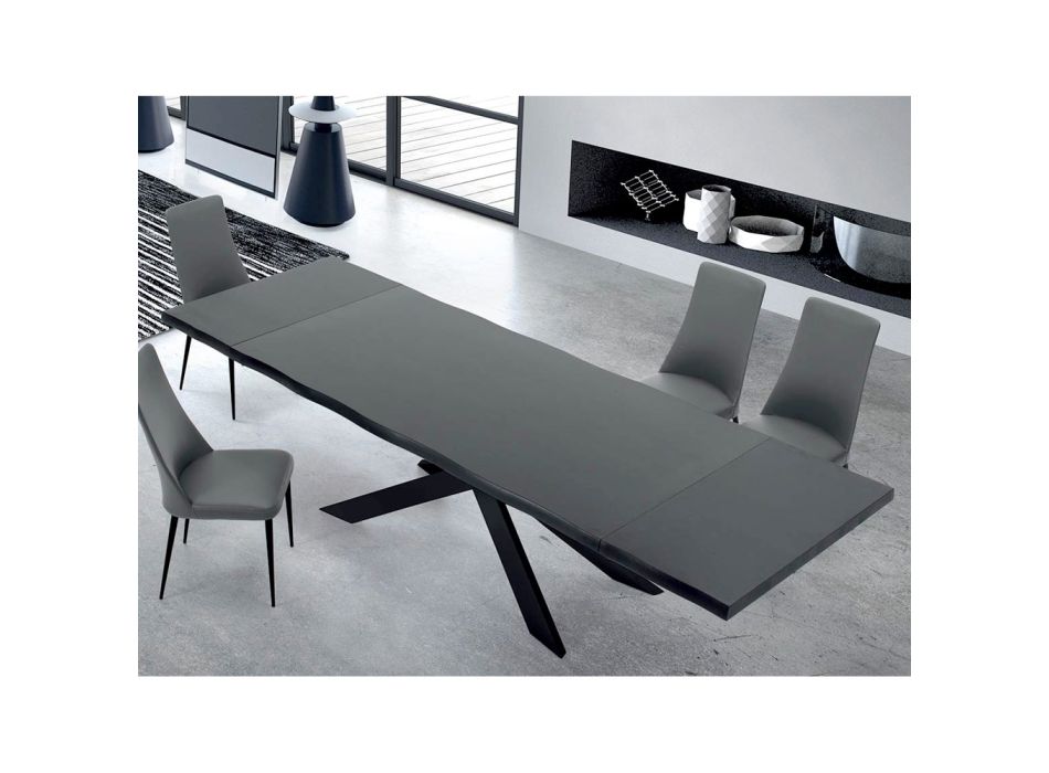 Extendable Table up to 14 Seats in Veneered Wood Made in Italy - Grotta Viadurini