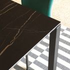 Extendable table up to 230 cm in metal and ceramic glass top - Klaus Viadurini