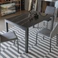 Extendable table up to 230 cm in metal and ceramic glass top - Klaus