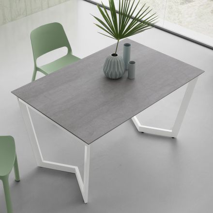 Extendable Table Up to 238 cm with Laminam Top Made in Italy - Pablito Viadurini