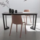 Extendable Table Up to 238 cm Moka Metal and Hpl Made in Italy - Pablito Viadurini