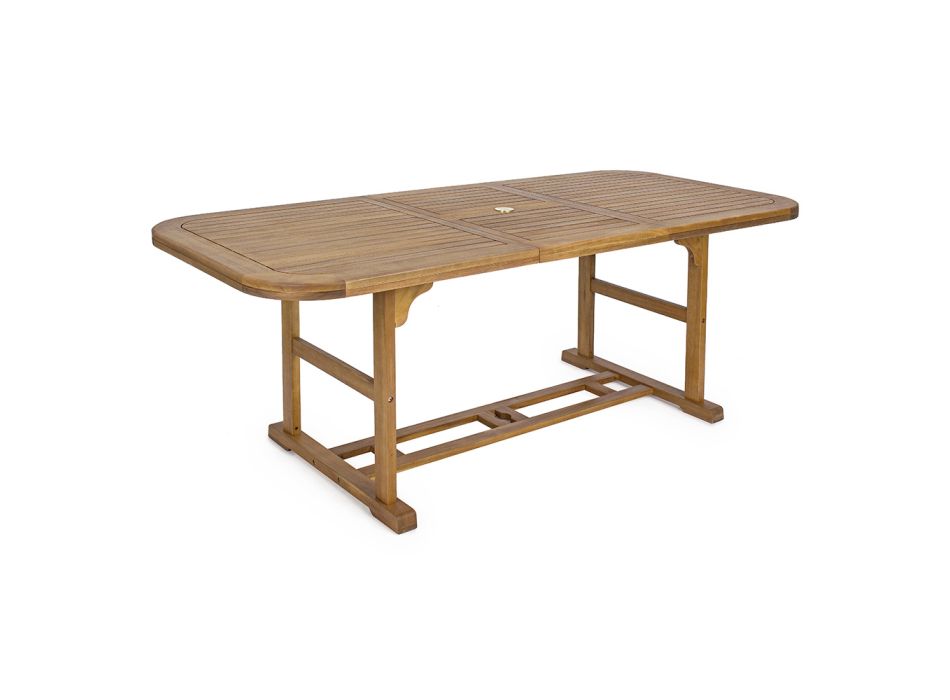 Extendable Wooden Garden Table up to 240 cm, by Design - Roxen Viadurini