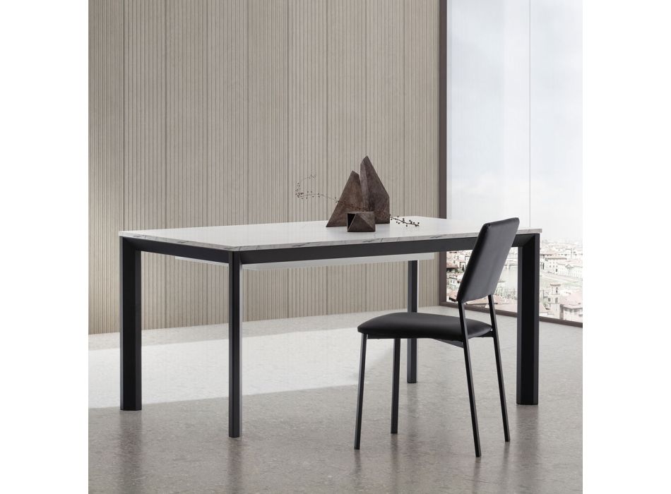 Extendable Table Up to 334 cm in Aluminum and Hpl Made in Italy - Filiberto Viadurini