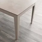 Cagliari extendable table up to 380 cm in glass ceramic and metal Viadurini