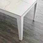 Cagliari extendable table up to 380 cm in glass ceramic and metal Viadurini
