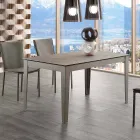 Cagliari extendable table up to 380 cm in glass ceramic and metal Viadurini