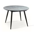 Extendable table up to 150 cm with melamine top and metal base - Iberia