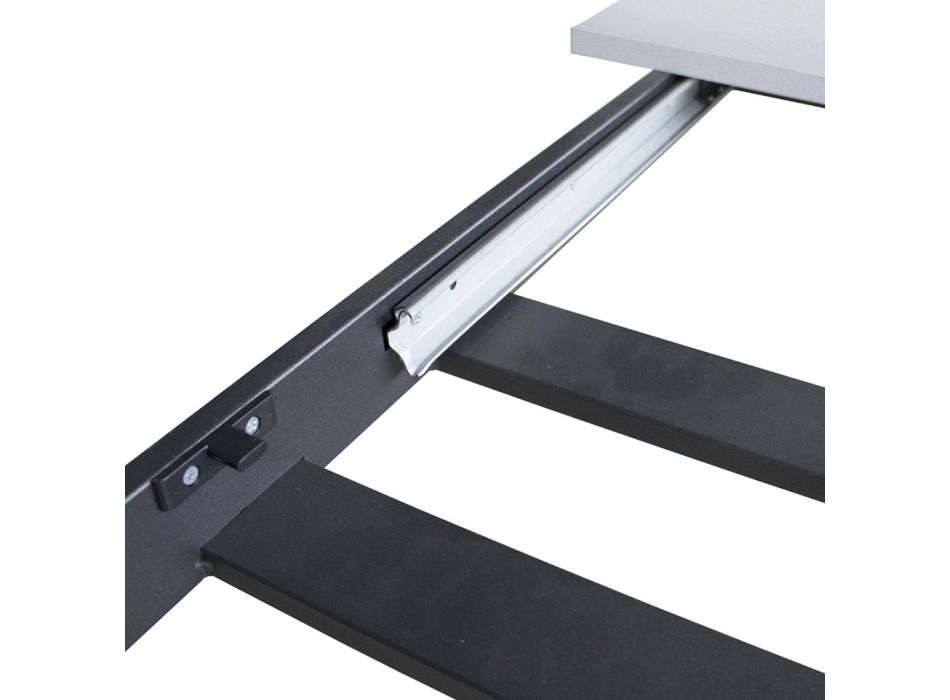 Extendable Table up to 2 Meters in Wood and Iron Made in Italy - Gattix Viadurini