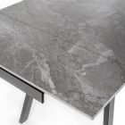 Extendable table up to 200 cm in Marble Effect Sintered Stone - Pineapple Viadurini