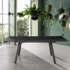 Extendable table up to 200 cm in Marble Effect Sintered Stone - Pineapple Viadurini