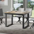 Extendable table up to 220 cm in wood and iron Made in Italy - Nuvola