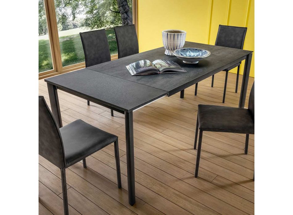 Extendable table up to 240 cm with Laminam top Made in Italy - Maltese Viadurini