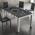 Extendable Table Up to 240 cm of Design in Wood and Hpl Made in Italy - Polo