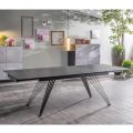 Extendable table up to 240 cm in ceramic and metal - Bouquet