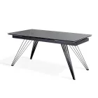 Extendable table up to 240 cm in ceramic and metal - Bouquet Viadurini