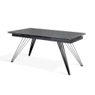 Extendable table up to 240 cm in ceramic and metal - Bouquet Viadurini