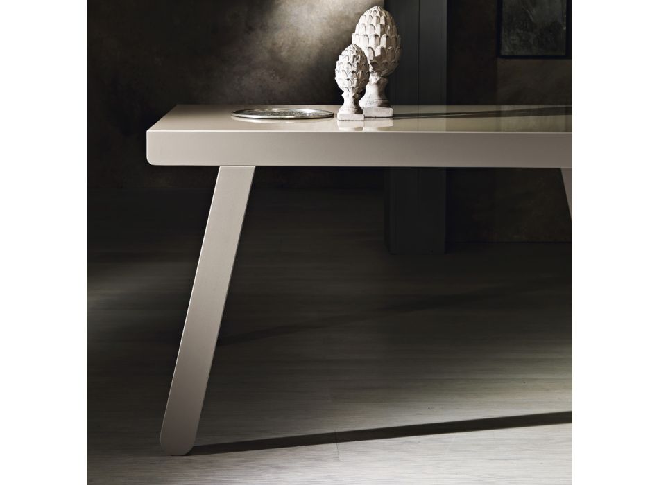 Extendable Table up to 240 cm in Lacquered Wood Made in Italy - Adrienne Viadurini