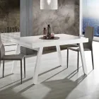 Extendable Table up to 240 cm in Lacquered Wood Made in Italy - Adrienne Viadurini