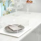 Extendable Table Up to 255 cm in Wood and Plexiglass Made in Italy - Elide Viadurini