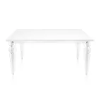 Extendable Table Up to 255 cm in Wood and Plexiglass Made in Italy - Elide Viadurini