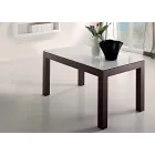 Extendable table up to 270cm in glass and ash wood Made in Italy - Homer Viadurini