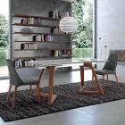 Extendable Table up to 280 cm in Glass and Veneered Wood – Eugrafo Viadurini
