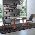Glass and Venereed Wood Extendable Table up to 280 cm – Eugrafo