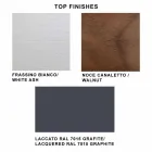 Extendable Table up to 280 cm in Glass and Veneered Wood – Eugrafo Viadurini