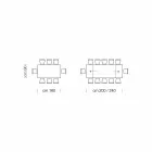 Extendable Table up to 280 cm in Glass and Veneered Wood – Eugrafo Viadurini