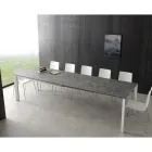 Extendable table up to 3 meters in aluminum and Urbino melamine Viadurini