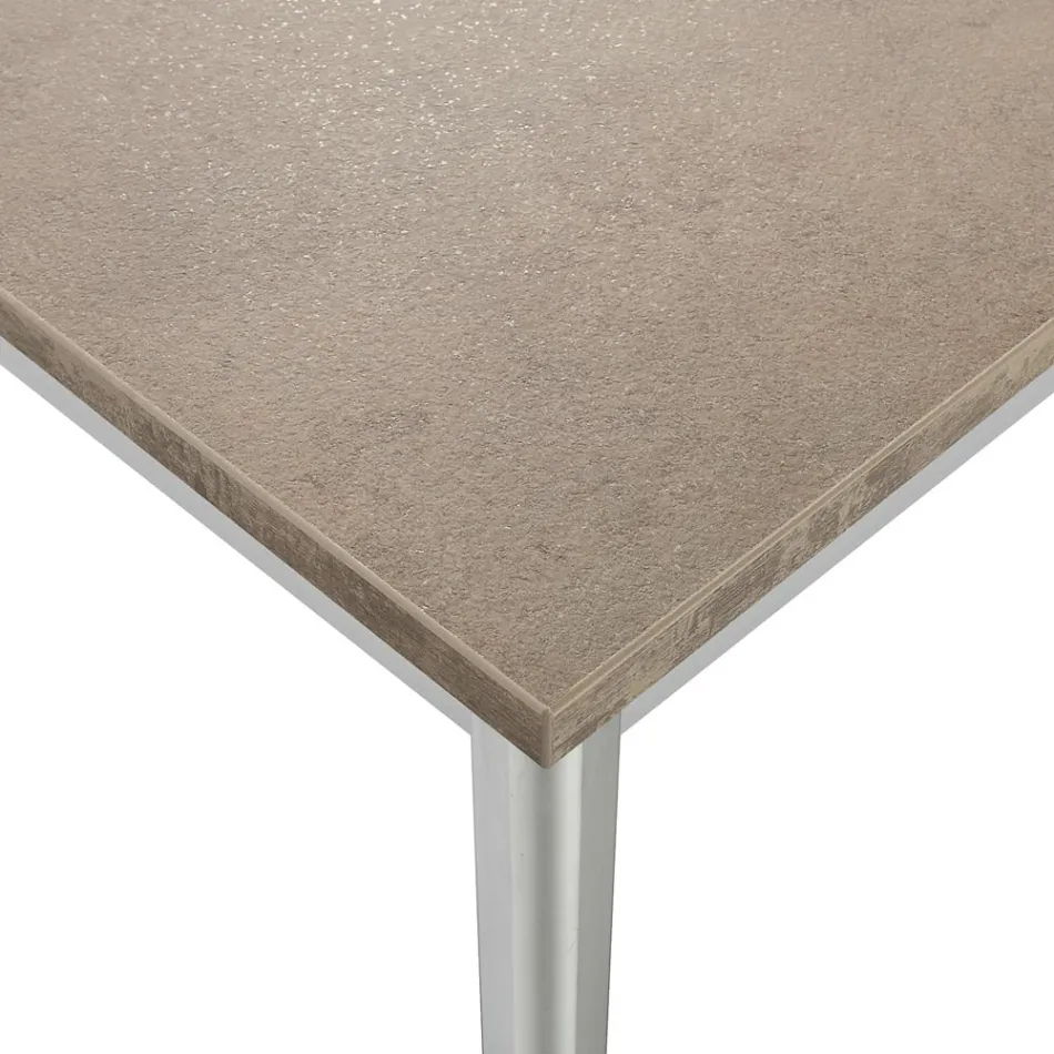 Extendable table up to 3 meters in aluminum and Urbino melamine Viadurini
