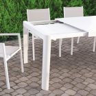 Extendable Outdoor Table up to 300 cm in Painted Aluminum - Glass Viadurini