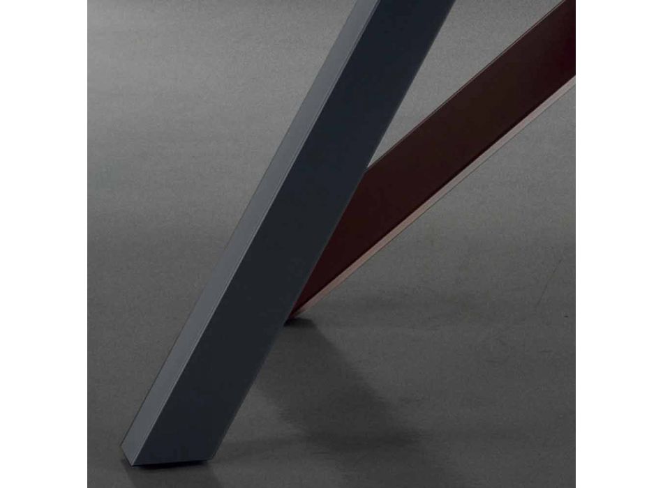 Extendable Table Up to 300 cm in Fenix and Steel Made in Italy - Settimmio Viadurini