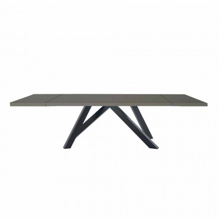 Extendable Table Up to 300 cm in Fenix and Steel Made in Italy - Settimmio Viadurini