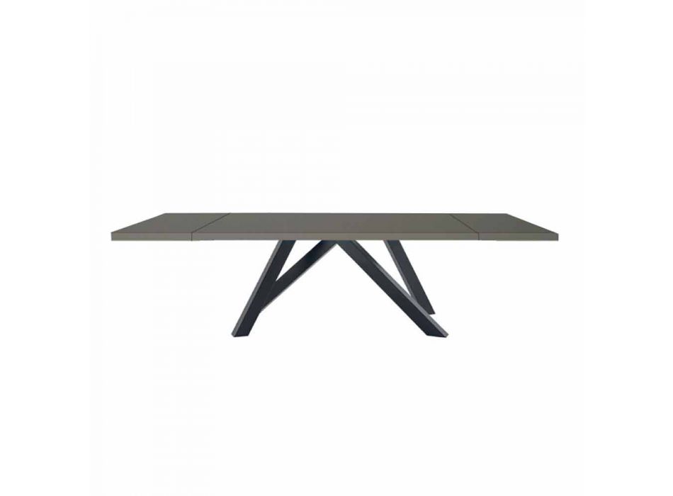 Extendable Table Up to 300 cm in Fenix and Steel Made in Italy - Settimmio Viadurini