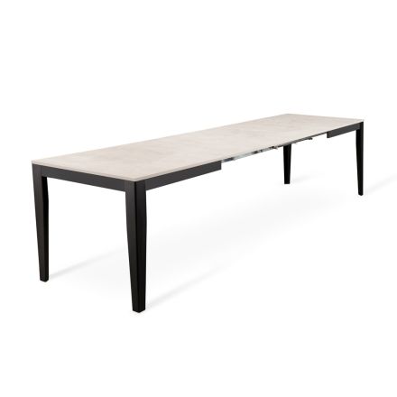 Extendable table up to 316 cm in Melamine and Metal Base - Incense Viadurini
