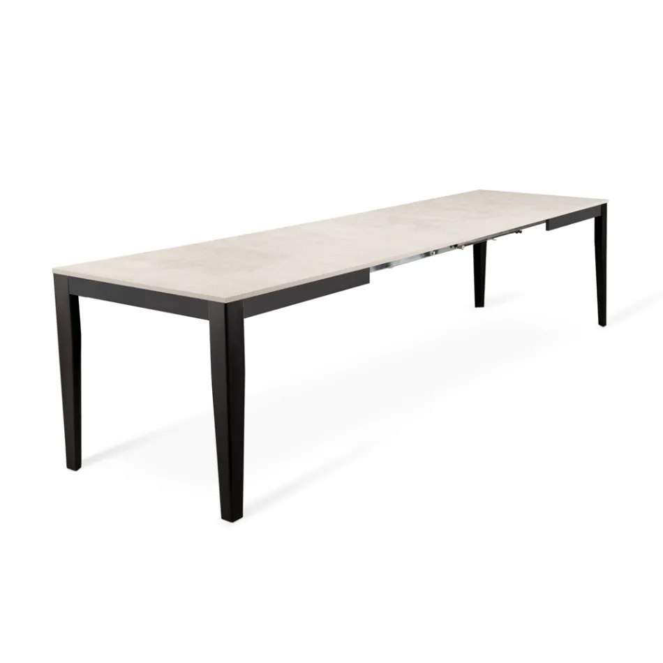 Extendable table up to 316 cm in Melamine and Metal Base - Incense Viadurini