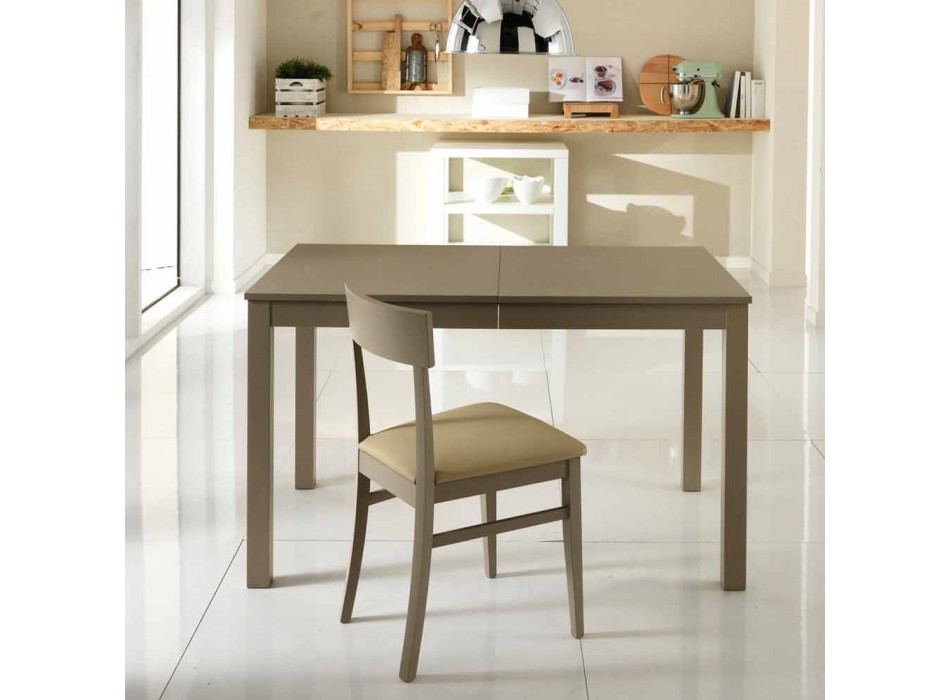 Extendable table in beech wood made in Italy Tito