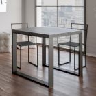 Extendable Table in Wood and Steel Made in Italy - Badesi Viadurini