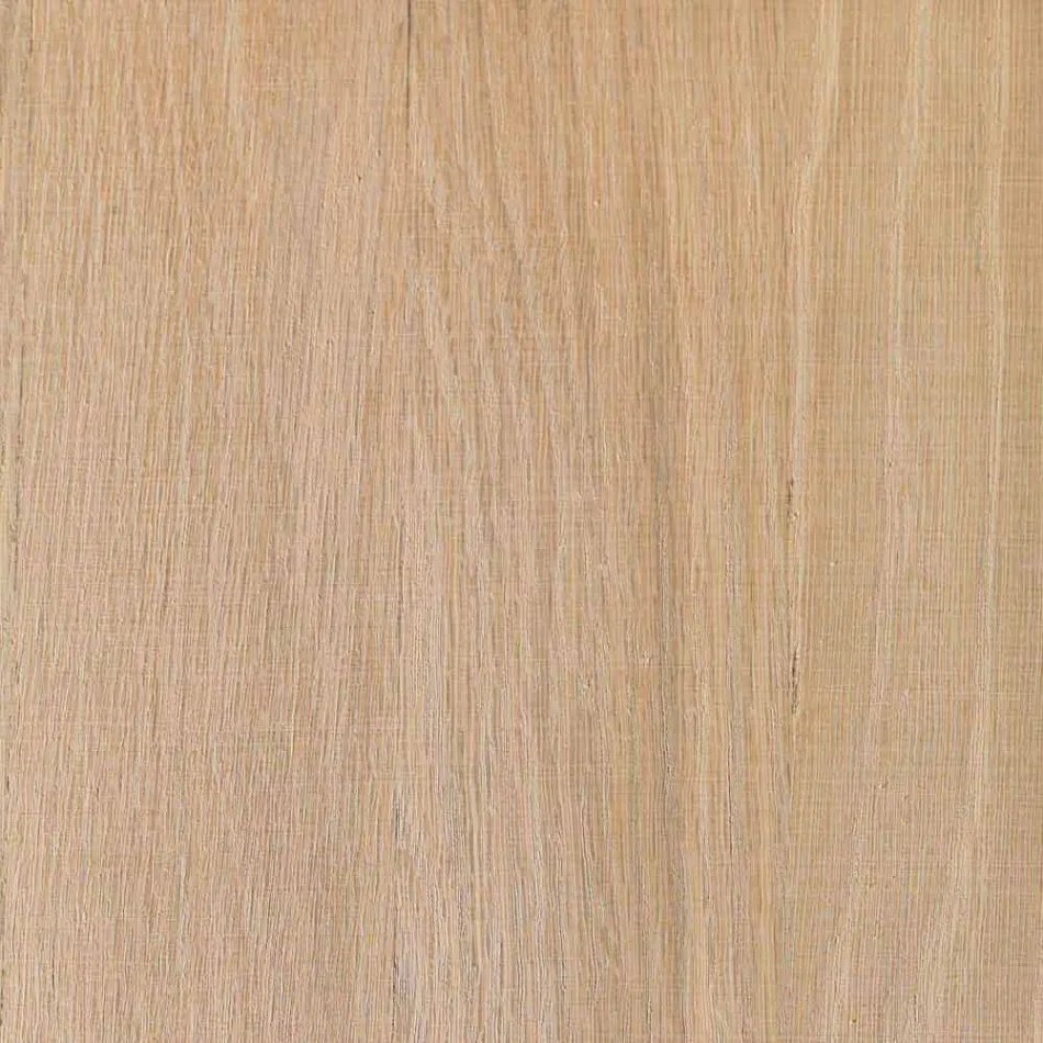 Extendable table in ash wood with lateral bands painted gray - Ketla Viadurini