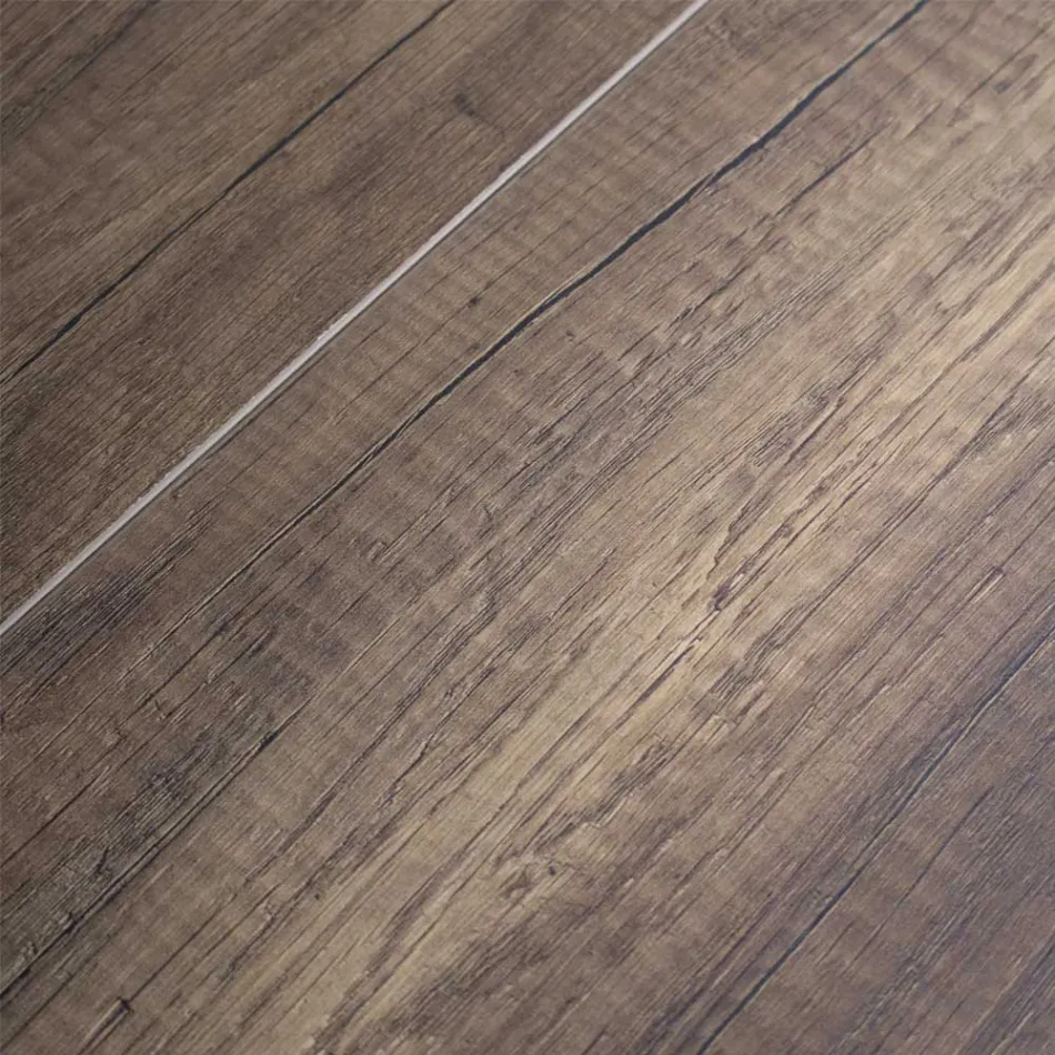 Extendable Table in Melamine Wood and Anthracite Iron Undertop - Sassone Viadurini