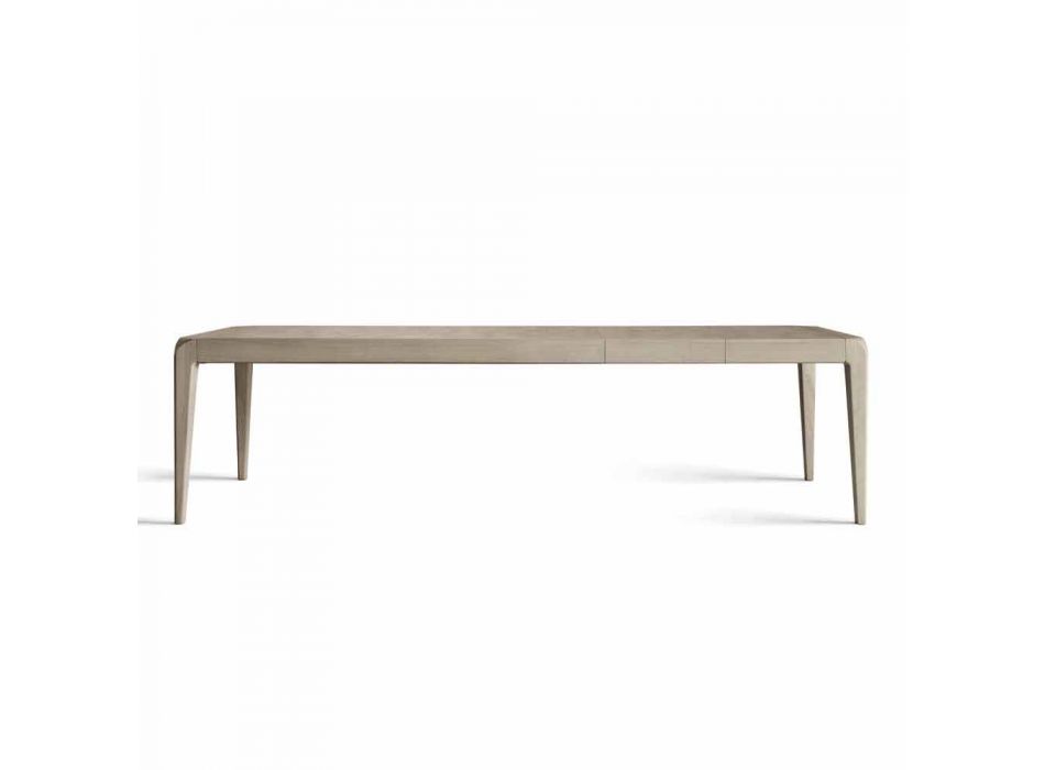 Extendable table in natural gray walnut modern design Matis Viadurini